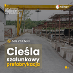 Cieśla szalunkowy – Niemcy, Bawaria – praca na hali. Bez języka