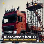 Kierowca kat. C/ Pomocnik Montera rusztowań. Niemcy, od zaraz, bez języka