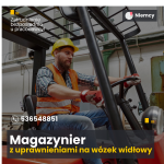 Magazynier z uprawnieniami na wózek widłowy – wymagana podstawowa znajomość niemieckiego