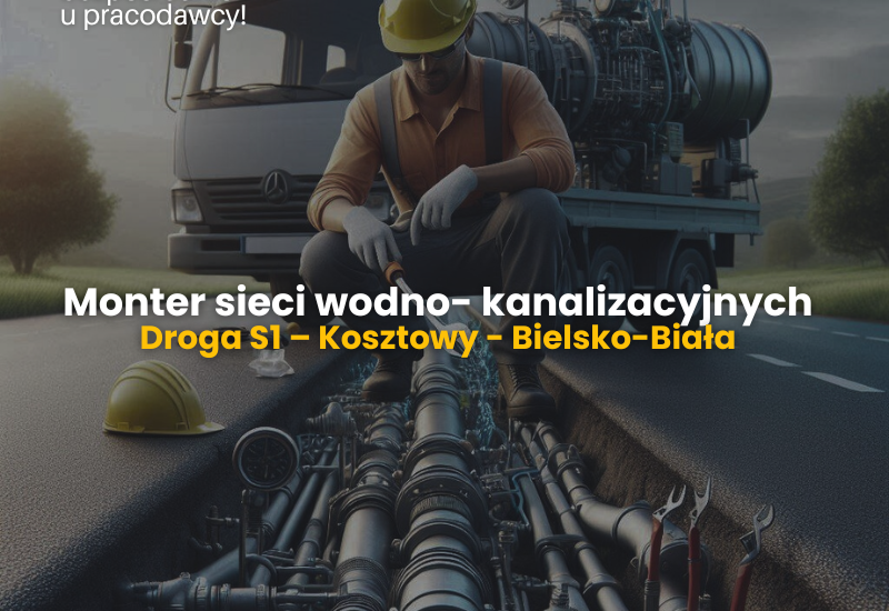 Monter sieci wodno- kanalizacyjnych – droga S1